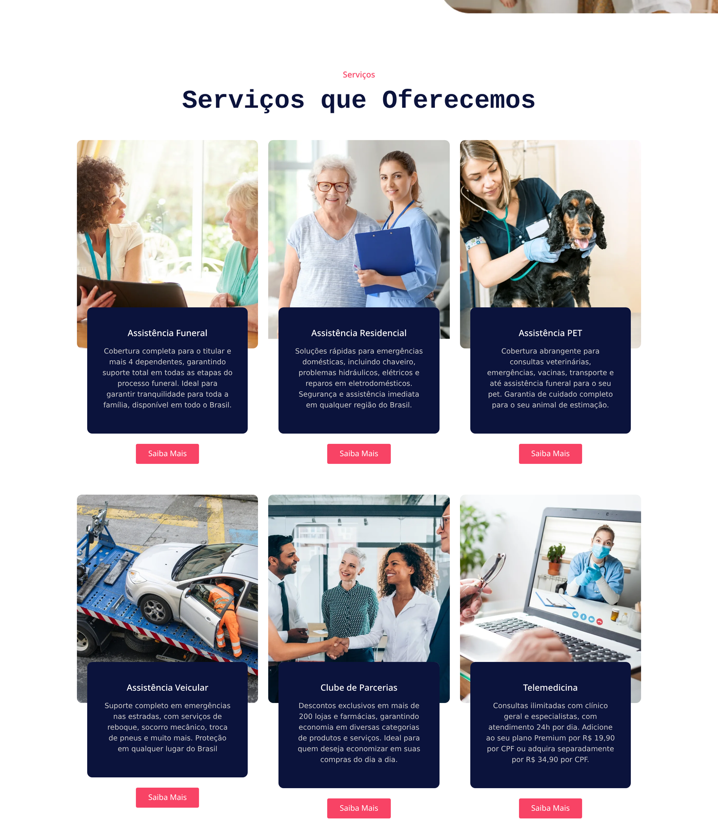 Catálogo de serviços da Benefícios Mais Amigo